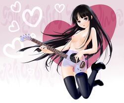 bass_guitar black_eyes black_hair blush breasts female female_only guitar heart high_heels human human_only instrument jumping k-on! long_hair mio_akiyama_(k-on!) naked_footwear naked_thighhighs nude pussy shoes solo thighhighs transparent uncensored yori_(shitsuon) rating:Explicit score:9 user:bot