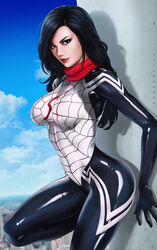 black_hair bodysuit breasts cindy_moon dandon_fuga female female_only hips legs long_hair looking_at_viewer marvel marvel_comics shiny_suit silk silk_(marvel) solo spider-man_(series) rating:Explicit score:304 user:nonymous