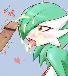 <3 censored cum cum_on_face female gardevoir interspecies open_mouth penis pokemon red_eyes tagme tongue rating:Explicit score:35 user:SpelignErrir