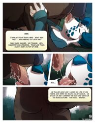 ass balls brown_fur canine comic dalmatian english_text furry gay hoodie kissing male male/male male_only no_humans redrusker sea_salt text tongue werewolf wolf yaoi rating:Explicit score:25 user:bot