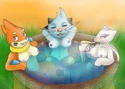 breasts buizel dewott female interspecies looking_at_viewer mienshao mustelid nintendo nipples otter pokemon video_games water rating:Explicit score:5 user:bot