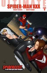 1boy 2girls anal anilingus black_cat_(marvel) closed_eyes cucked_by_lesbian cuckold felicia_hardy female human jessica_drew marvel oral peter_parker rimjob skottichan spider-man spider-man_(series) spider-woman straight_hair tracyscops ultimate_black_cat ultimate_spider-man ultimate_spider-woman yuri rating:Explicit score:52 user:ponyboy69