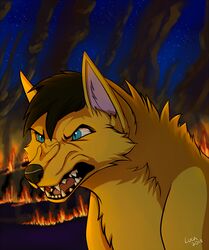  angry canid canine caraluca female fire fox kira_redpaw mammal solo vulpine_pupils  rating:safe score: user:bot