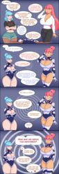 2girls ahe_gao belly belly_button big_ass big_breasts blue_eyes blue_hair boob_window booty_shorts brainwashing chastity chastity_belt chastity_device cleavage cleavage_cutout collar comic crop_top drone dronification drool drooling dubious_consent english_text female female_chastity femdom femsub fishnets hairbun happy_trance heart-shaped_pupils hypnosis identity_death large_ass large_breasts lipstick lock long_hair looking_at_viewer mechanical metal mind_control multiple_girls nail_polish padlock pink_hair red_eyes ribbondraws shocked skin_tight spiral stockings sweater sweatpants tech_control text rating:Questionable score:75 user:RibbonDraws