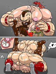 1boy 1girl1boy abs allesey backbreaker cammy_white female mating_press muscular_female muscular_male oppai ryona street_fighter zangief rating:Explicit score:28 user:Poshong