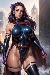 1girls ai_generated bare_shoulders bare_thighs big_breasts blush clothed clothing color female female_focus female_only hi_res large_breasts league69 leotard light-skinned_female light_skin long_hair looking_at_viewer marvel marvel_comics naked nipples_visible_through_clothing psylocke purple_hair solo solo_female superheroine tagme thick_thighs x-men rating:Explicit score:49 user:Gigiti