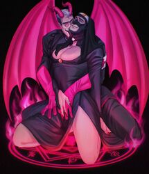 2boys 2d 2d_(artwork) balaclava bare_chest bare_legs bat_wings black_background black_clothing bottomless chest cleavage clothed clothing color colored demon demon_horns demon_wings egabbacc eyelashes fingernails fingers fire from_behind front_view fully_clothed fully_clothed_male gay glasses gloves grabbing_from_behind half-closed_eyes hand_on_another's_hand hand_on_another's_thigh hand_on_floor hand_on_ground hand_on_hand hand_on_leg hi_res high_resolution highres horns incubus kneeling licking licking_another light-skinned_male light_skin long_fingernails long_sleeves long_tongue looking_at_viewer male male/male male_cleavage male_focus male_only masked_male medic medic_(team_fortress_2) no_visible_genitalia nun nun_outfit one_color_background open_mouth open_smile partially_nude pentagram pink_eyes pink_fire pink_glasses pink_gloves pink_horns pink_wings priest red_fingernails round_glasses scar scarred scarred_body scarred_breasts scars scars_on_chest scars_on_legs scars_on_thighs sharp_fingernails short_hair simple_background sitting sitting_on_floor smile smiling smiling_at_viewer spy spy_(team_fortress_2) team_fortress_2 tongue tongue_out valve white_hair white_sclera wings yaoi rating:Questionable score:21 user:figglehorned