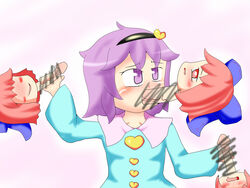 cursed fellatio flying_head holding_head holding_penis monophallia penis penis_neck satori_komeiji sekibanki touhou unusual_genitalia_placement unusual_penis_placement weird what rating:Explicit score:1 user:skedye