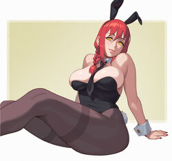 1girls black_bunnysuit braid bunny_ears bunny_tail bunnysuit chainsaw_man detached_collar fake_animal_ears female female_focus female_only leotard long_hair looking_at_viewer makima_(chainsaw_man) nail_polish painted_nails pale-skinned_female pale_skin pantyhose red_hair red_nails rizdraws solo solo_female solo_focus tie wrist_cuffs yellow_eyes rating:Explicit score:281 user:Guilleman