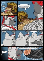 anthro canine comic cum cum_inflation feline fur furry hyper male_only muscles penis sex stomach_bulge tiger wolf zeusralo rating:Explicit score:7 user:bot