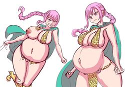  1girls astralx big_breasts breasts female female_only nipples one_piece pink_hair pregnant pussy rebecca_(one_piece)  rating:explicit score: user:busterancher