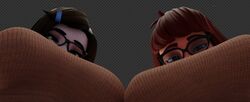 crossover large_breasts looking_down low-angle_view mei_(overwatch) overwatch overwatch_2 scooby-doo smitty34 sweater tagme velma_dinkley velma_dinkley_(cosplay) rating:Questionable score:49 user:dizzy_demon