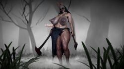  1girls 3d 3d_(artwork) almost_naked areolae artist_name ass axe big_lips big_nipples bigdog_(artist) black_hair black_veil blood_on_face breasts breasts_bigger_than_head dark_nipples dead_by_daylight dirty dual_wielding excessive_pubic_hair female female_only female_pubic_hair footwear forest forest_background glossy_lips holding holding_axe holding_weapon huge_ass huge_breasts huntress_(dead_by_daylight) lactation large_areolae light-skinned_female light_skin long_nipples looking_at_viewer mask masked massive_breasts mature_female medium_hair milf milk muscular muscular_female naked_female navel nipples pubic_hair rabbit_mask sagging_breasts sandals shiny shiny_skin solo standing thick_thighs thighs toned_female voluptuous voluptuous_female voluptuous_milf waist_cape wet wide_hips  rating:explicit score: user:usualuser42