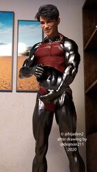  1boy 2020 3d 3d_artwork 3d_model abs artist_name artist_signature artist_website bara biceps big_bulge big_penis billy_kaplan black_hair bulge bulge_through_clothing dark_hair erect_penis erection gay_male grabbing_penis hijaden human jerking jerking_off jockstrap light-skinned_male light_skin male male_only marvel marvel_comics masturbating masturbation muscles muscular muscular_male pecs penis_grab solo solo_male standing standing_position symbiote underwear wiccan wizard  rating:explicit score: user:priape