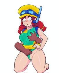 aged_up beach bikini boob_squish duck jessie_(brawl_stars) red_hair surprised teenager vaginal_masturbation zelsxnn rating:Explicit score:35 user:Senecala