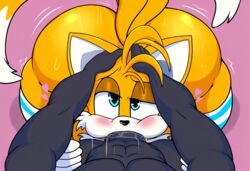 2boys ai_generated big_ass blowjob deepthroat fat fellatio femboy gay huge_ass mullon muscular_male novelai penis pov sonic_the_hedgehog_(series) tails tails_the_fox yaoi rating:Explicit score:87 user:Mullon