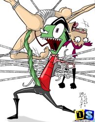 00s 1boy 1girls 2000s 2007 barbed_wire braces dick drawn-sex.com gretchen invader_zim nickelodeon smooth_skin tagme ujinko white_background zim rating:Explicit score:5 user:bot