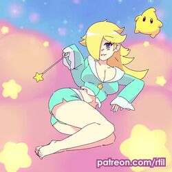 1girl 1girls animated barefoot blonde_hair blush blushing cleavage feet full_body hair_over_one_eye light-skinned_female light_skin long_hair luma mario_(series) mp4 nintendo no_sound on_back princess_rosalina rtil shorter_than_10_seconds shorter_than_30_seconds spread_legs spreading_legs super_mario_galaxy video rating:Safe score:372 user:MegaMoo