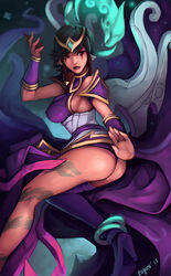 ass karma_(league_of_legends) league_of_legends looking_back panties ragora solo rating:Questionable score:68 user:punkmaster