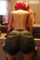  1girls 3d 3d_(artwork) big_ass big_breasts big_butt brite_bomber brite_raider female fortnite fortnite:_battle_royale partially_clothed sploogens  rating:explicit score: user:bot