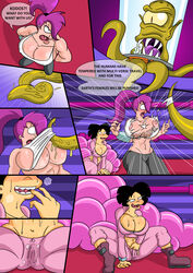 abs alien amy_wong big_breasts blush breasts cleavage clothing comic cyclops dialog english_text female futurama human kodos kogeikun masturbation mutant nipples ponytail pussy pussy_juice slime tentacle text the_simpsons the_simpsons_into_the_multiverse_#1 tied_hair turanga_leela rating:Explicit score:83 user:bot