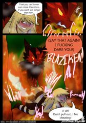 2014 anal anal_sex angry anthro ass avian beak bird blaziken blonde_hair blush chicken claws closed_eyes clothing comic dialog doggy_style drooling english_text female fire from_behind fur glowing_eyes grin hair human interspecies long_hair looking_back male mega_blaziken mega_evolution nintendo open_mouth penetration pokemon pokephilia red_eyes redimplight rough_sex saliva sex smile straight sweat taunting text tongue video_games rating:Explicit score:17 user:bot