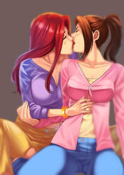 2girls female female_only jean_grey kissing kitty_pryde marvel suptomat x-men x-men_evolution yuri rating:Questionable score:156 user:Freezer88