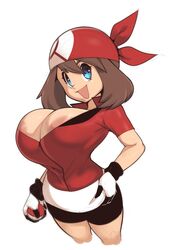 1girls alternate_breast_size areola areola_slip areolae bandana big_areola big_areolae big_breasts big_nipples blue_eyes breasts brown_hair cleavage colored game_freak gloves happy huge_areolae huge_breasts huge_nipples jacket large_breasts legs may_(pokemon) mystical nipples open_mouth plantpenetrator pokeball pokemon pokemon_rse short_shorts shorts skinny tongue white_background rating:Questionable score:241 user:StinkyFire