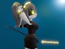  1girls alexandrstariy clothed cute drone glitch_productions gray_hair j_(murder_drones) murder_drones robot robot_girl sexy sexy_pose standing white_body yellow_eyes  rating:explicit score: user:bot