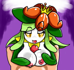  big_breasts breasts female green_hair hair human humanoid interspecies lilligant male open_mouth paizuri penis pokemon pokephilia straight triterra313 yellow_eyes  rating:explicit score: user:triterra313