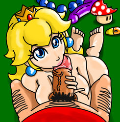  anal_beads ass big_breasts blonde_hair blue_eyes breasts crown dildo earrings erect_penis erection eyelashes feet fellatio female hair hairy handjob human humanoid lips looking_at_viewer male mario mario_(series) mushroom nintendo oral penis pov princess_peach pubic_hair red_shirt saliva straight super_mario_bros. testicles text triterra313 veins veiny_penis vibrator  rating:explicit score: user:triterra313