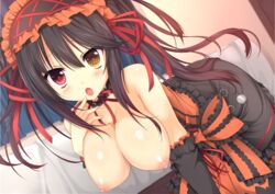 breasts_out cleavage date_a_live dress gothic_lolita heterochromia lolita_fashion nipples photoshop tokisaki_kurumi rating:Explicit score:115 user:bot