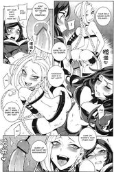 3girls ahe_gao anal arms_behind_back between_breasts blush bondage braid braided_twintails breasts caitlyn_kiramman chains cleavage comic cum curvy dialogue dirty_talk domination double_penetration egirl english fellatio female female_on_futa femdom femsub futanari futasub hirame intersex jinx_(league_of_legends) league_of_legends monochrome multiple_girls necktie necktie_between_breasts officer_caitlyn officer_vi oral penis police police_uniform policewoman pussy robots sex skinny small_ass tongue_out twin_braids vi wink yuri rating:Explicit score:184 user:twilight-jester