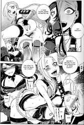 3girls ahe_gao anal anus arms_behind_back between_breasts black_and_white blush bondage braid braided_twintails breasts caitlyn_kiramman chains cleavage comic cum dickgirl domination double_penetration egirl english fellatio female female_on_futa femdom femsub futa_on_female futanari futasub hair_over_one_eye hirame incest intersex jinx_(league_of_legends) league_of_legends monochrome multiple_girls multiple_subs necktie necktie_between_breasts officer_caitlyn officer_vi oral penetration police police_uniform policewoman pussy robots sex sisters skinny small_ass tongue_out twin_braids vi voluptuous wink rating:Explicit score:173 user:twilight-jester