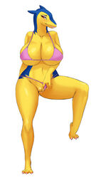 bikini blush breasts female fur furry huge_breasts ipan lips nintendo pokemon pokephilia pussy solo swimsuit typhlosion video_games rating:Explicit score:38 user:bot