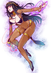 black_hair bodystocking bodysuit bra bracelet circlet cleavage erokosei female fire_emblem fire_emblem_awakening loincloth long_hair nintendo shoes tharja_(fire_emblem) rating:Safe score:54 user:chooped