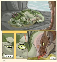 2boys anus ark_warrior comic dragon drooling feral male male_only saliva scalie sleeping yaoi rating:Explicit score:14 user:bot