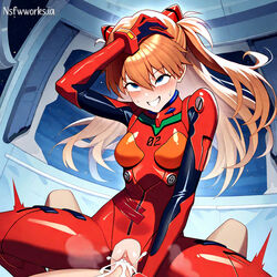 1girl1boy ai_generated asuka_langley_sohryu cowgirl_position cowgirl_position cum_in_pussy cum_inside female femdom hair large neon_genesis_evangelion neopn_genesis_evangelion nsfwworks.ia orange pov sex smile rating:Explicit score:49 user:nsfwworks.ia