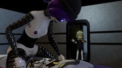  alexandrstariy body_pillow breasts caught_in_the_act dakimakura glitch_productions grinding humping_pillow murder_drones n_(murder_drones) purple_eyes purple_hair robot robot_boy robot_girl stepanaan uzi_(murder_drones)  rating:explicit score: user:mon4ik