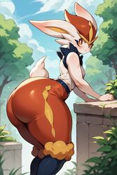 ai_generated big_ass big_butt blush blushing_at_viewer cinderace huge_ass plump_ass pokemon staring_at_viewer rating:Explicit score:47 user:Riuyino