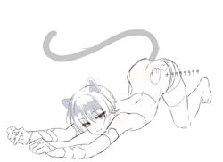 ass ass_up big_ass bubble_butt butt_crack cat_ears cat_tail catboy chobonu femboy genshin_impact looking_at_viewer monochrome petting posing posing_for_the_viewer scaramouche_(genshin_impact) smirk thighs tight_clothing rating:Questionable score:10 user:Netnomadxx