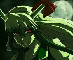  ex-keine female kamishirasawa_keine kumadano lips moon oekaki portrait solo touhou  rating:general score: user:bot