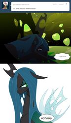  arthropod bodily_fluids changeling crying female feral friendship_is_magic hasbro my_little_pony queen_chrysalis_(mlp) sad solo tarajenkins tears  rating:safe score: user:bot