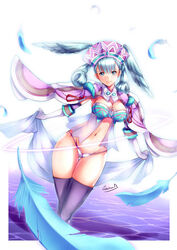 1girls alternate_costume artist_name blue_eyes blue_hair breasts cleavage feathers female female_only gainoob groin large_breasts looking_at_viewer medium_hair melia_antiqua navel nintendo panties pose shiny shiny_skin smile solo thighhighs thighs underwear water wide_hips wings xenoblade_(series) xenoblade_chronicles rating:Questionable score:32 user:darkmetaknight9