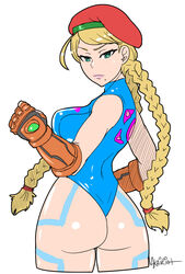 akairiot ass beauty_mark beret blonde_hair blue_eyes braids cammy_white cammy_white_(cosplay) capcom cosplay crossover female female_only fingerless_gloves gloves human leotard metroid mole nintendo samus_aran samus_aran_(cosplay) solo standing street_fighter twin_braids varia_suit varia_suit_helmet zero_suit zero_suit_samus rating:Questionable score:146 user:chooped