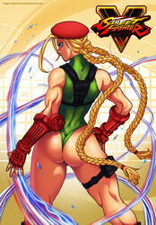 ass beret blonde_hair blue_eyes braids cammy_white capcom darkereve dat_ass female female_only fingerless_gloves gloves human large_ass leotard solo standing street_fighter twin_braids rating:Questionable score:80 user:chooped