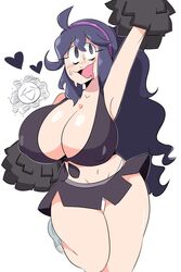 1girls abs alternate_costume alternate_outfit ambiguous_gender armpits ass black_hair blush breasts cheerleader cleavage embarrassed female female_only game_freak gastly hex_maniac huge_breasts impossible_clothes jinu large_breasts larger_female long_hair miniskirt navel nervous nintendo nose_blush open_eyes panties partially_colored pokemon pokemon_rgby pokemon_xy pom_poms pose purple_hair size_difference skirt smile solo source_request stomach sweat sweatdrop text thick_thighs underwear upskirt white_panties wide_hips rating:Explicit score:334 user:Adam666