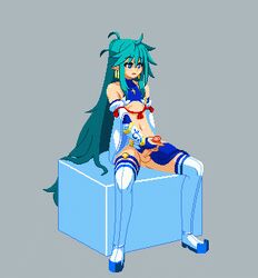 1boy androgynous animated balls blue_eyes blue_hair blush cross crossdressing cum cumming cumshot femboy girly goushu handjob m.u.g.e.n male masturbation mira_misciano original penis pixel_art solo solo_male tagme testicles thighhigh_boots trap very_long_hair_male rating:Explicit score:341 user:bot