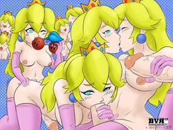 :>= areola ass_grab blonde_hair blue_eyes blueversusred breasts clone clonecest crown cum cum_on_breasts doggy_style double_cherry earrings elbow_gloves fellatio from_behind futa_on_futa futa_only futanari gloves hair handjob happy highres human humanoid intersex kissing kneeling large_breasts long_hair mario_(series) nintendo nipples nude oral penis pink_gloves pink_legwear princess_peach reddly23 selfcest sex spitroast super_mario_3d_world thighhighs tits veiny veiny_penis wink rating:Explicit score:98 user:orbitjewel