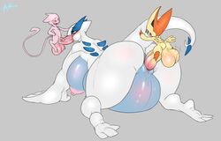 1girls 2boys anthro backpussy backsack balls balls_past_knees ballsack belly_visible_through_thighs big_balls big_breasts blowjob breasts dangling_testicles eigaka fellatio female from_behind group huge_balls huge_breasts huge_cock larger_female legendary_pokemon low_hanging_balls lugia male mew nintendo oral oral_sex penetration penis perineum pokemon pussy pussy_juice saliva scrotum sex simple_background size_difference small_but_hung small_dom_big_sub smaller_male smooth_skin tail testicles vaginal_penetration veiny_penis victini video_games wide_hips rating:Explicit score:51 user:bot